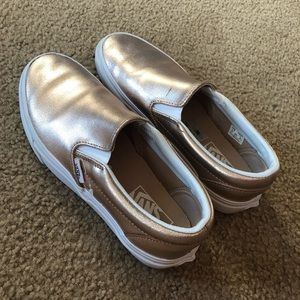 Metallic Vans Slip Ons